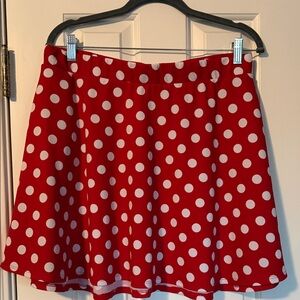 Her Universe Red and White Polka Dot Skater Skirt